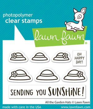 Lawn Fawn - ALL THE GARDEN HATS - Stamps Set