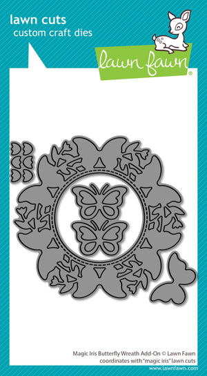 Lawn Fawn - Magic Iris BUTTERFLY WREATH ADD-ON - Dies set