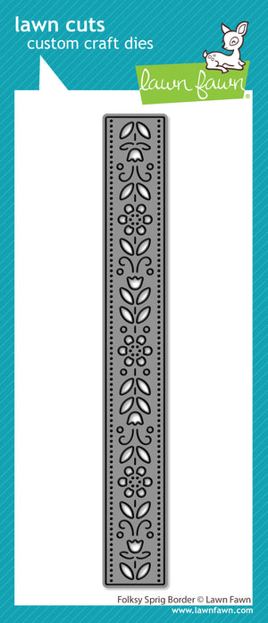 Lawn Fawn - FOLKSY SPRIG Border - Die