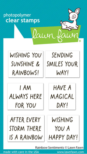 Lawn Fawn - RAINBOW SENTIMENTS - Stamps Set