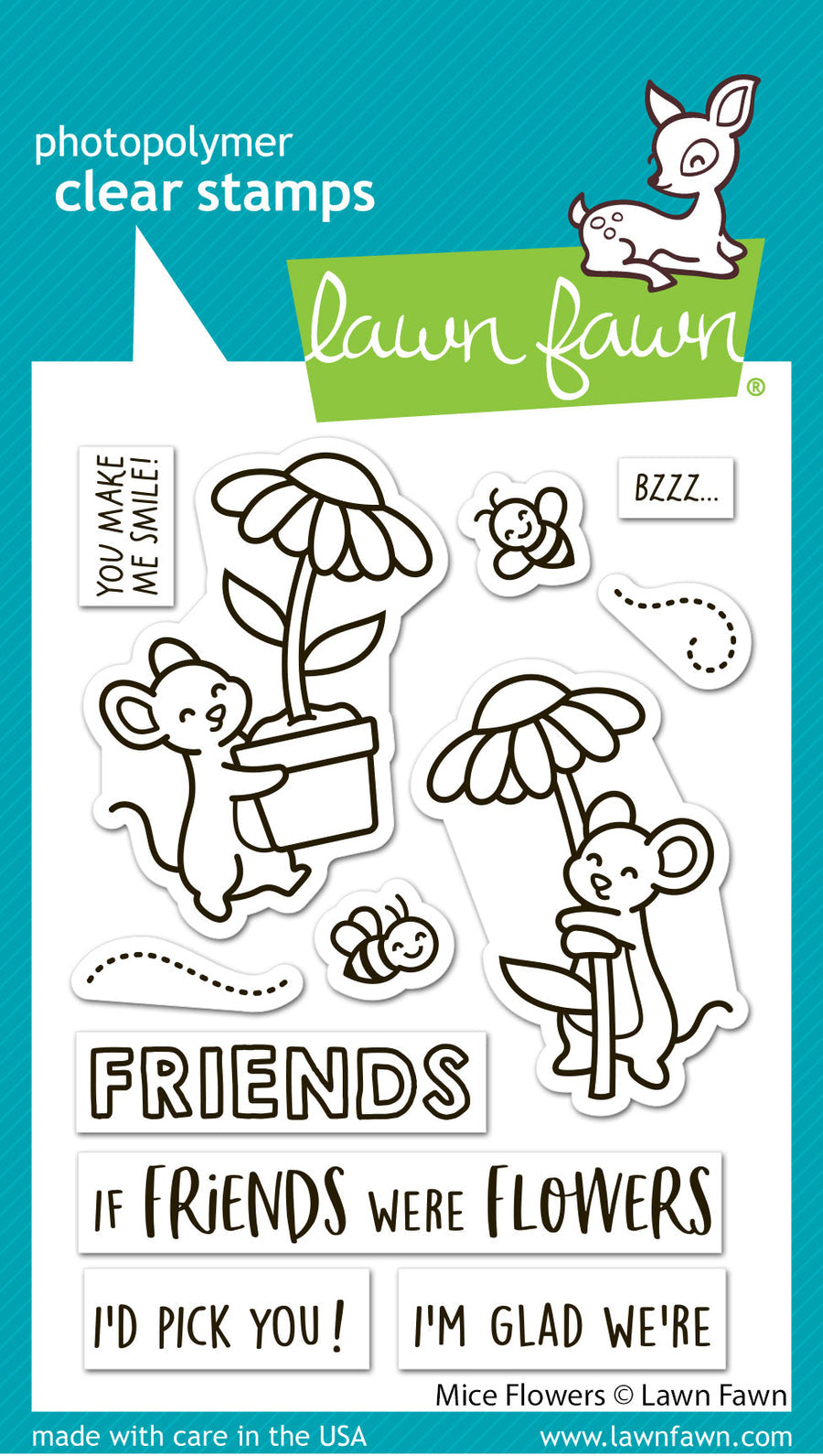 Lawn Fawn - MICE FLOWERS - Stamps Set – Hallmark Scrapbook