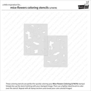 Lawn Fawn - MICE FLOWERS - Coloring Stencils