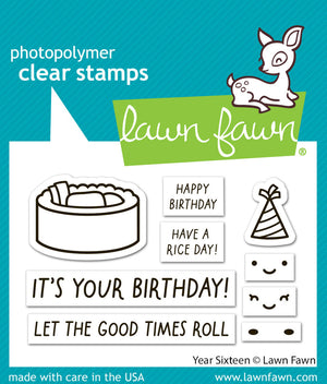 Lawn Fawn - YEAR SIXTEEN Sushi Roll - Stamps Set