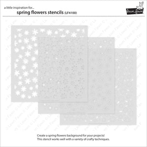 Lawn Fawn - SPRING FLOWERS - Lawn Clippings - Layering Stencils set 3pc