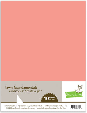 Lawn Fawn - CANTALOUPE Cardstock 8.5x11 Paper Pack