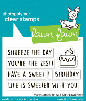 Lawn Fawn - MAKE LEMONADE! Add-On - Stamps set