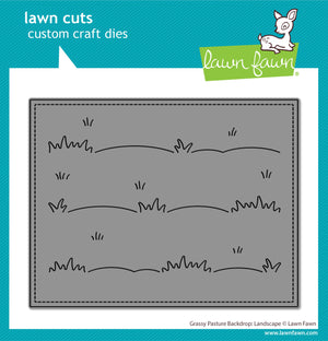 Lawn Fawn - GRASSY PASTURE: Landscape - Die