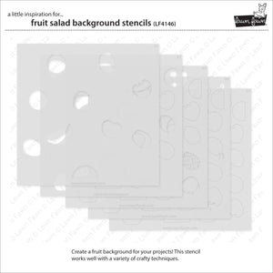 Lawn Fawn - FRUIT SALAD BACKGROUND - Lawn Clippings - 5 pc Layering Stencil Set