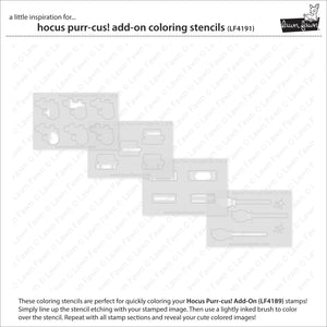Lawn Fawn - HOCUS PURR-CUS! Add-On - Coloring Stencils
