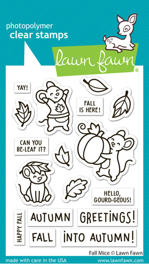 Lawn Fawn - FALL MICE - Stamps Set
