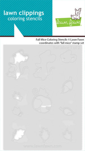 Lawn Fawn - FALL MICE - Coloring Stencils