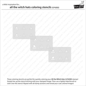Lawn Fawn - ALL THE WITCH HATS - Coloring Stencils