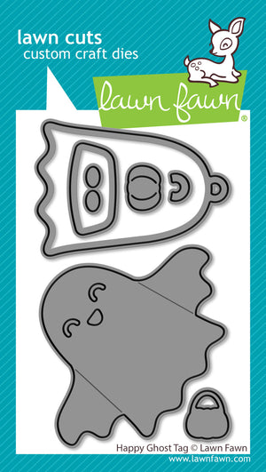 Lawn Fawn - HAPPY GHOST Tag - Dies Set