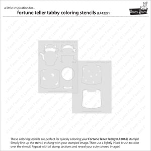 Lawn Fawn - FORTUNE TELLER TABBY - Coloring Stencils