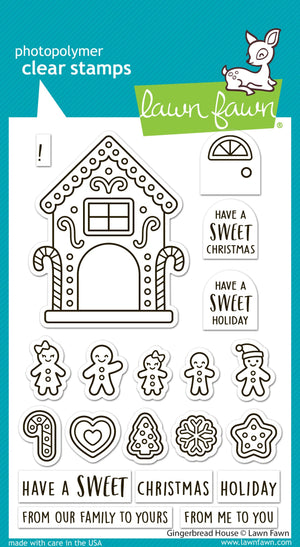 Lawn Fawn - GINGERBREAD HOUSE - Stamps Set
