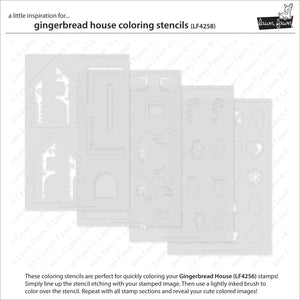 Lawn Fawn - GINGERBREAD HOUSE - Coloring Stencils