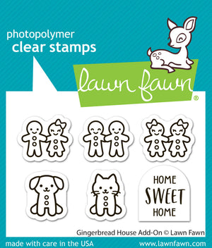 Lawn Fawn - GINGERBREAD HOUSE Add-On - Stamps Set
