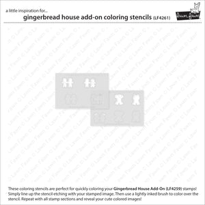 Lawn Fawn - GINGERBREAD HOUSE Add-On - Coloring Stencils