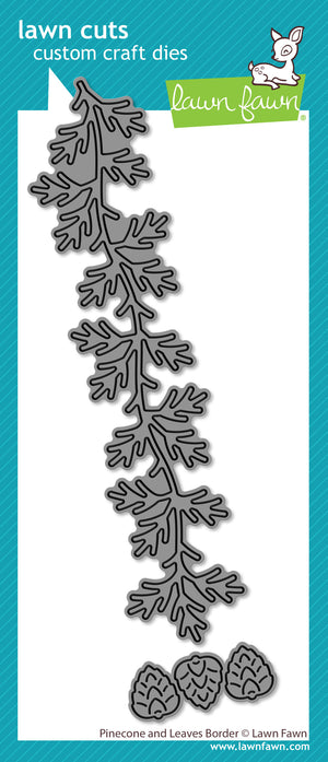 Lawn Fawn - PINECONE and LEAVES Border - Dies