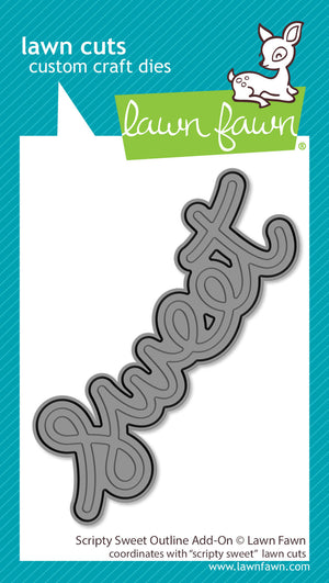 Lawn Fawn - Scripty SWEET OUTLINE - Add-On Die
