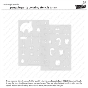 Lawn Fawn - PENGUIN PARTY - Coloring Stencils