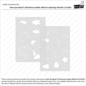 Lawn Fawn - How You Bean? CHRISTMAS COOKIE Add-On - Coloring Stencils