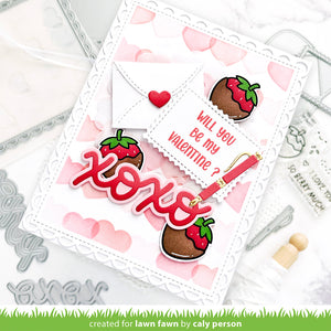 Lawn Fawn - Scripty XOXO OUTLINE - Add-On Die