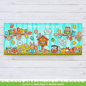 Lawn Fawn - LITTLE WOODLAND LIBRARY Add-On - Stamps set