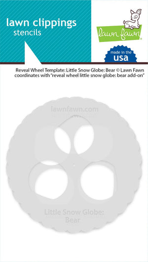 Lawn Fawn - Reveal Wheel Little Snow Globe: BEAR Template