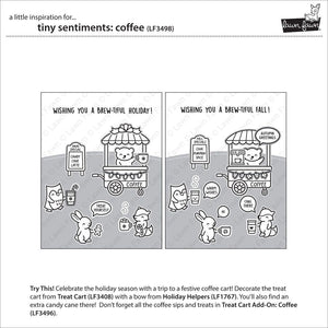 Lawn Fawn - Tiny Sentiments: COFFEE - Stamps Set