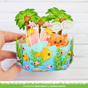 Lawn Fawn - PLATFORM POP-UP PALM TREE INSERTS - Dies Set