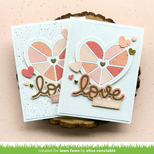 Lawn Fawn - Stitched Happy Heart GEO FRAME Add-On Die set