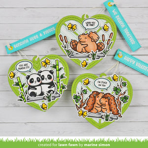 Lawn Fawn - Stitched Happy Heart GEO FRAME Add-On Die set