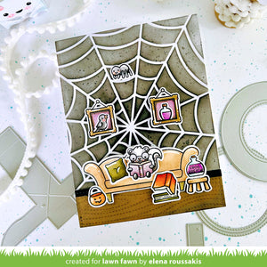 Lawn Fawn - SPIDERWEB Background - Lawn Clippings - Stencil Set