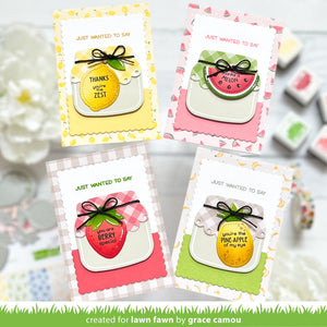 Lawn Fawn - Tiny Tag Sayings FRUIT - Clear Stamp Set