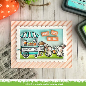 Lawn Fawn - Treat Cart Sentiment Add-On: SMOOTHIES 'n JUICE - Stamps Set