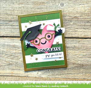 Lawn Fawn - Woodland Critter Huggers GRADUATION Add-On Dies set