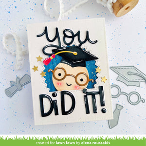 Lawn Fawn - Woodland Critter Huggers GRADUATION Add-On Dies set