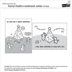 Lawn Fawn - HENRY'S Build a Sentiment: WINTER - Stamps Set