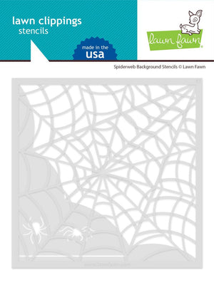 Lawn Fawn - SPIDERWEB Background - Lawn Clippings - Stencil Set