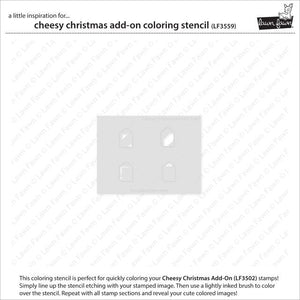 Lawn Fawn - CHEESY CHRISTMAS Add-On - Lawn Clippings - Coloring Stencil