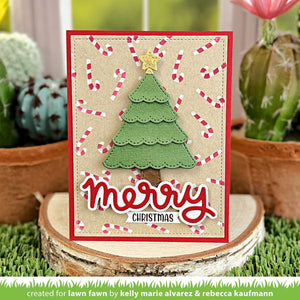 Lawn Fawn - CANDY CANE Background - Lawn Clippings - Stencil Set