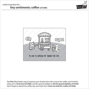 Lawn Fawn - Tiny Sentiments: COFFEE - Stamps Set