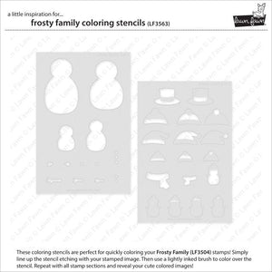 Lawn Fawn - FROSTY FAMILY - Lawn Clippings - Coloring Stencil Set