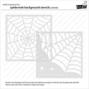 Lawn Fawn - SPIDERWEB Background - Lawn Clippings - Stencil Set