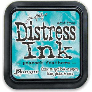 Tim Holtz Ranger Distress Ink Pad - PEACOCK FEATHERS - Hallmark Scrapbook - 1