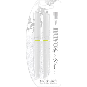 Brush Tip Glitter Gloss Pens - AQUA SHIMMER - (Water Based) by Tonic