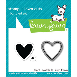 Lawn Fawn - HEART SWATCH - Clear STAMP and DIE