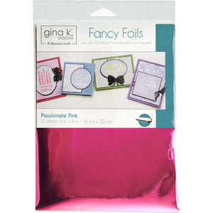 Therm-O-Web - Gina K Fancy Foil - PASSIONATE PINK - 6"x8" 12 Sheets