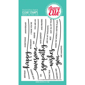 Avery Elle - SENTIMENTAL TOO Clear Stamp - Set 24 pc